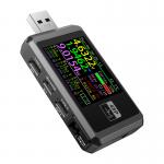 Tester USB FNIRSI FNB48P, USB-C / USB-A, / Micro USB, Afisaj LCD, Compatibil Bluetooth, Negru 2 - lerato.ro