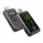 Tester USB FNIRSI FNB48P, USB-C / USB-A, / Micro USB, Afisaj LCD, Compatibil Bluetooth, Negru 3 - lerato.ro