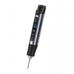 Pistol de lipit prin incalzire FNIRSI HS-03 Plus, 100W, Temperatura reglabila 100-450°C, Accesorii incluse, Incarcare USB-C, Gri 2 - lerato.ro