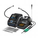 Statie de lipit FNIRSI DWS-200-245F, 200W, Temperatura reglabila 100-450°C, Afisaj TFT 2.8 inch, Negru 2 - lerato.ro