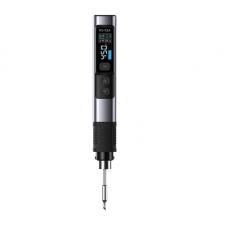 Pistol de lipit prin incalzire FNIRSI HS-02A, 100W, Temperatura reglabila 100-450°C, Accesorii incluse, Capete de lipire compatibile I/JS/K/KU/B/C2, Gri