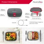 Caserola alimentara smart Faitron HeatsBox Drive, Incalzire alimente, Putere 100W, Capacitate 925ml, Greutate 800g, 222 × 166 × 78 mm, Incarcare priza auto, Gri 12 - lerato.ro