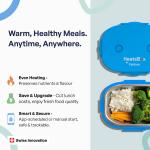 Caserola alimentara smart Faitron HeatsBox GO Light, Incalzire alimente, Putere 100W, Capacitate 540ml, Greutate 900g, USB-C, Albastru 3 - lerato.ro