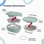 Caserola alimentara smart Faitron HeatsBox GO Light, Incalzire alimente, Putere 100W, Capacitate 540ml, Greutate 900g, USB-C, Verde 10 - lerato.ro