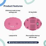 Caserola alimentara smart Faitron HeatsBox GO Light, Incalzire alimente, Putere 100W, Capacitate 540ml, Greutate 900g, USB-C, Roz 9 - lerato.ro