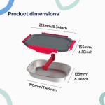 Caserola alimentara smart Faitron HeatsBox GO Light Inner Dish Set, Incalzire alimente, Putere 100W, Capacitate 540ml, 190 × 135 mm, USB-C, Silver 5 - lerato.ro