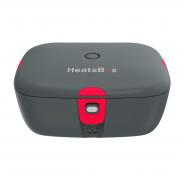 Caserola alimentara smart Faitron HeatsBox GO, Incalzire alimente, Putere 100W, Capacitate 925ml, Greutate 1kg, 222 × 166 × 100 mm, Bluetooth 5.0, Incarcare USB-C, Gri