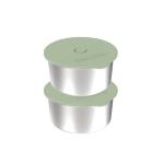 Set 2 caserole Faitron BabyBoo pentru incalzitorul alimentar Fairon, Capacitate 350ml, Inox, Verde 2 - lerato.ro