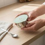 Set 2 caserole Faitron BabyBoo pentru incalzitorul alimentar Fairon, Capacitate 350ml, Inox, Verde 13 - lerato.ro