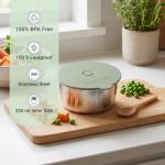 Set 2 caserole Faitron BabyBoo pentru incalzitorul alimentar Fairon, Capacitate 350ml, Inox, Verde 7 - lerato.ro