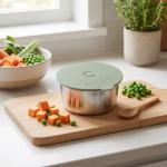 Set 2 caserole Faitron BabyBoo pentru incalzitorul alimentar Fairon, Capacitate 350ml, Inox, Verde 10 - lerato.ro