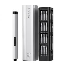 Set surubelnita electrica/manuala Fanttik E1 Max, 200rpm, 50 capete interschimbabile, 350mAh, USB-C, Silver