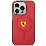 Carcasa Ferrari Translucent cu MagSafe compatibila cu iPhone 14 Pro Max, Rosu