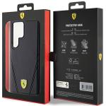 Carcasa Ferrari Hot Stamp V Lines cu MagSafe compatibila cu Samsung Galaxy S24 Ultra, Negru 9 - lerato.ro