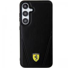 Carcasa Ferrari Hot Stamp V Lines cu MagSafe compatibila cu Samsung Galaxy S24 Plus, Negru