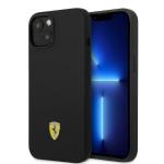 Carcasa Ferrari Silicone Metal Logo cu Magsafe compatibila cu iPhone 14 Plus / 15 Plus, Negru 4 - lerato.ro