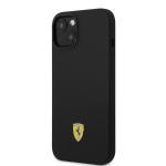Carcasa Ferrari Silicone Metal Logo cu Magsafe compatibila cu iPhone 14 Plus / 15 Plus, Negru 3 - lerato.ro
