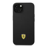 Carcasa Ferrari Silicone Metal Logo cu Magsafe compatibila cu iPhone 14 Plus / 15 Plus, Negru 2 - lerato.ro