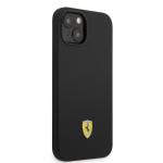 Carcasa Ferrari Silicone Metal Logo cu Magsafe compatibila cu iPhone 14 Plus / 15 Plus, Negru 5 - lerato.ro