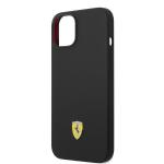Carcasa Ferrari Silicone Metal Logo cu Magsafe compatibila cu iPhone 14 Plus / 15 Plus, Negru 7 - lerato.ro