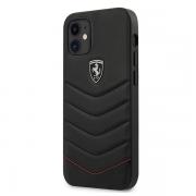 Carcasa Ferrari Off Track Quilted compatibila cu iPhone 12 Mini, Negru