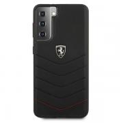 Carcasa Ferrari Off Track Quilted compatibila cu Samsung Galaxy S21 Plus, Negru