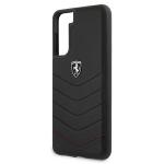Carcasa Ferrari Off Track Quilted compatibila cu Samsung Galaxy S21, Negru 7 - lerato.ro