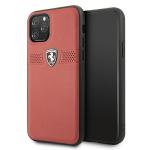 Carcasa Ferrari Off Track Leather compatibila cu iPhone 11 Pro, Rosu 3 - lerato.ro