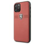 Carcasa Ferrari Off Track Leather compatibila cu iPhone 11 Pro, Rosu 2 - lerato.ro