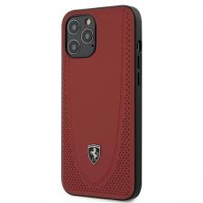Carcasa Ferrari Off Track Perforated Leather compatibila cu iPhone 12 Pro Max, Rosu