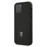 Carcasa Ferrari Off Track Perforated Leather compatibila cu iPhone 12 / 12 Pro, Negru 2 - lerato.ro