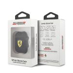 Carcasa Ferrari Silicone Cover compatibila cu Apple AirPods 1 / 2, Negru 4 - lerato.ro