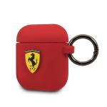 Carcasa Ferrari Silicone Cover compatibila cu Apple AirPods 1 / 2, Rosu 3 - lerato.ro