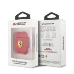 Carcasa Ferrari Silicone Cover compatibila cu Apple AirPods 1 / 2, Rosu 4 - lerato.ro
