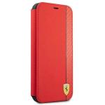 Carcasa flip cover Ferrari On Track Carbon Stripe compatibila cu iPhone 13 Mini, Rosu 4 - lerato.ro