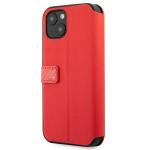 Carcasa flip cover Ferrari On Track Carbon Stripe compatibila cu iPhone 13 Mini, Rosu 5 - lerato.ro