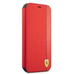 Carcasa flip cover Ferrari On Track Carbon Stripe compatibila cu iPhone 13 Pro Max, Rosu 5 - lerato.ro