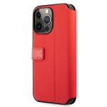 Carcasa flip cover Ferrari On Track Carbon Stripe compatibila cu iPhone 13 Pro Max, Rosu 6 - lerato.ro