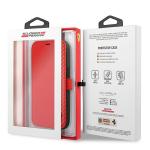 Carcasa flip cover Ferrari On Track Carbon Stripe compatibila cu iPhone 13 Pro Max, Rosu 8 - lerato.ro