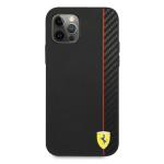 Carcasa Ferrari On Track Carbon Stripe compatibila cu iPhone 12 Pro Max, Negru 2 - lerato.ro