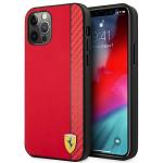 Carcasa Ferrari On Track Carbon Stripe compatibila cu iPhone 12 Pro Max, Rosu 4 - lerato.ro