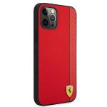 Carcasa Ferrari On Track Carbon Stripe compatibila cu iPhone 12 Pro Max, Rosu 5 - lerato.ro