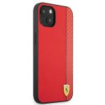 Carcasa Ferrari On Track Carbon Stripe compatibila cu iPhone 13 Mini, Rosu 5 - lerato.ro