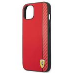 Carcasa Ferrari On Track Carbon Stripe compatibila cu iPhone 13 Mini, Rosu 7 - lerato.ro
