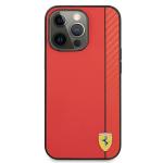 Carcasa Ferrari On Track Carbon Stripe compatibila cu iPhone 13 Pro Max, Rosu 2 - lerato.ro