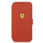 Carcasa flip cover Ferrari On Track Perforated compatibila cu iPhone 12 Mini, Rosu 2 - lerato.ro