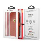 Carcasa flip cover Ferrari On Track Perforated compatibila cu iPhone 12 Mini, Rosu 6 - lerato.ro