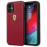 Carcasa Ferrari On Track Perforated compatibila cu iPhone 12 Mini, Rosu 4 - lerato.ro