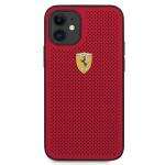 Carcasa Ferrari On Track Perforated compatibila cu iPhone 12 Mini, Rosu 2 - lerato.ro