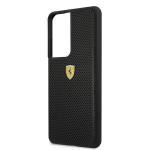 Carcasa Ferrari On Track Perforated compatibila cu Samsung Galaxy S21 Ultra, Negru 7 - lerato.ro